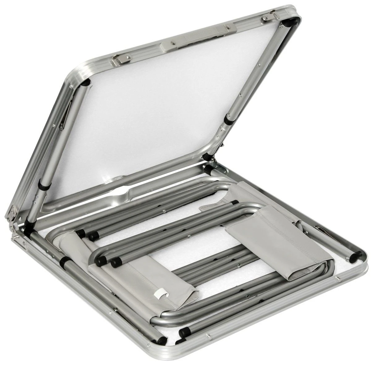 AMANKA 120x60 Bambus-Optik Campingtisch Mit 4 Hockern 8 AMANKA 120x60 Bambus-Optik Campingtisch Mit 4 Hockern – Bild 6