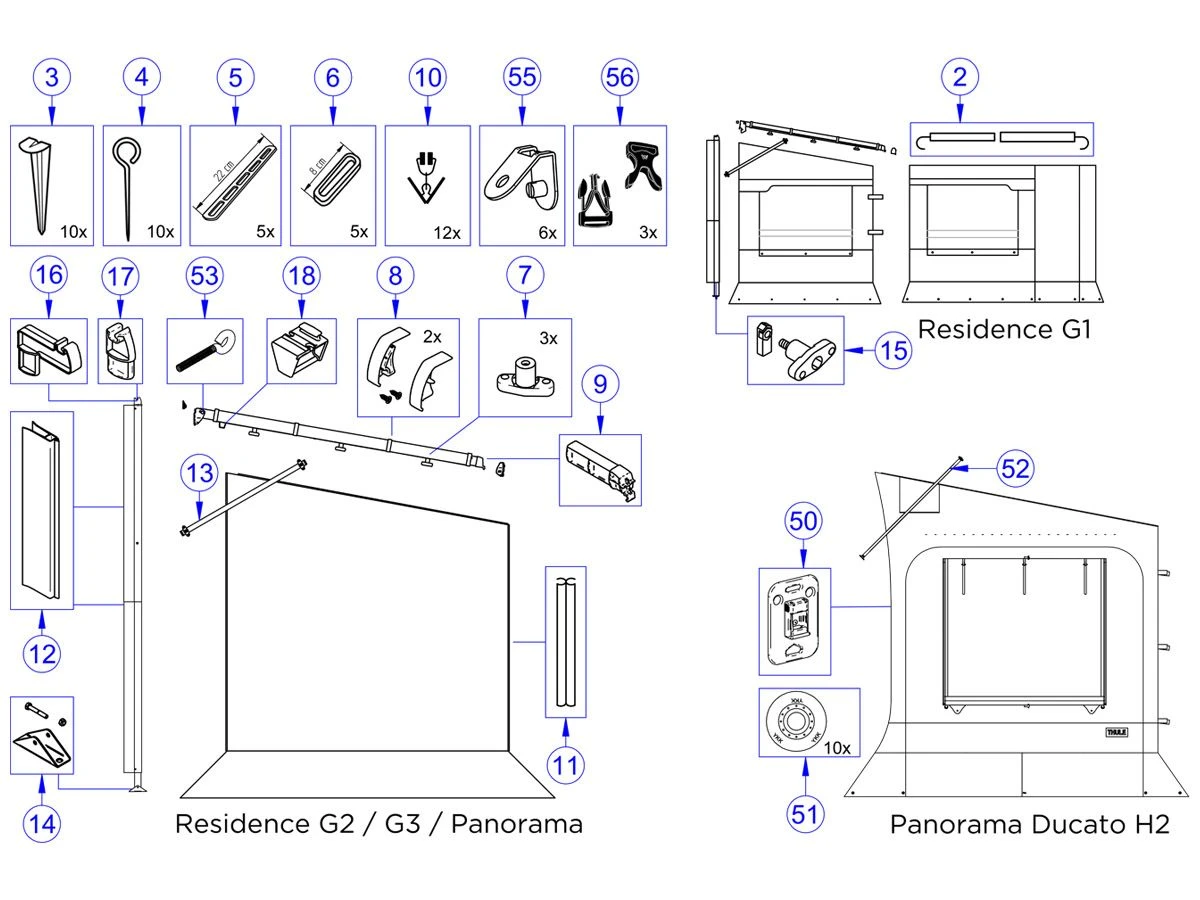 Thule Omnistor Masthalterung Andruckstange Serie 6 & 8 Residence 3 Thule Omnistor Masthalterung Andruckstange Serie 6 & 8 Residence
