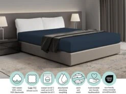 DoubleDry Home 180 X 200 Cm Spannbettlaken - Dark Blue 11 DoubleDry Home 180 X 200 Cm Spannbettlaken - Dark Blue -Thule Verkaufsgeschäft 4970120e0d32369e
