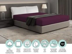 DoubleDry Flanel 140x200 Cm Spannbettlaken - Lila -Thule Verkaufsgeschäft 4ded4c3d8e5f776e