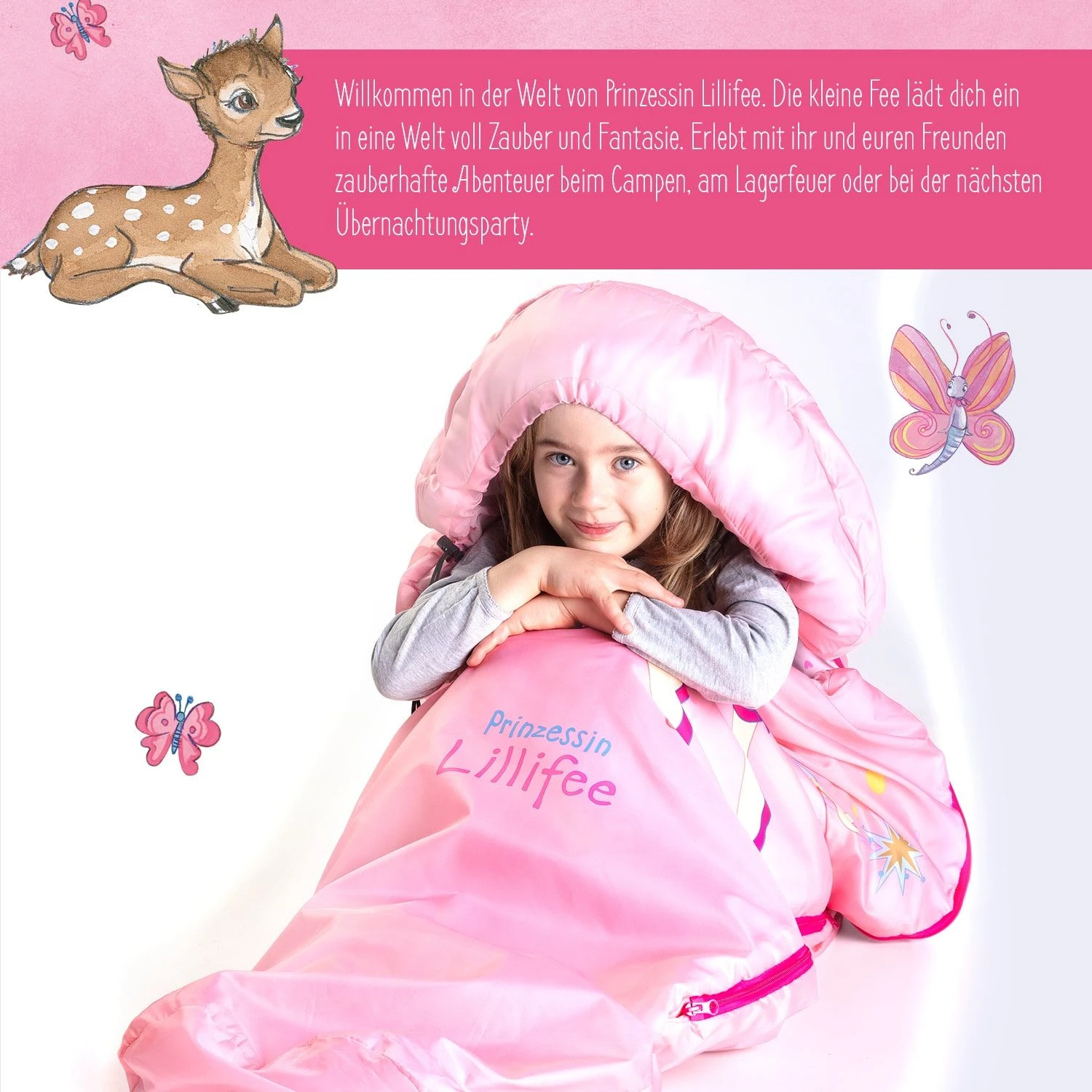 Skandika Lillifee Kinder Schlafsack 4 Skandika Lillifee Kinder Schlafsack – Bild 2