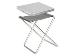 Bo-Camp Grey Campinghocker Mit Tischplatte