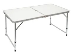 AMANKA 120x60 Höhenverstellbarer Aluminium Campingtisch