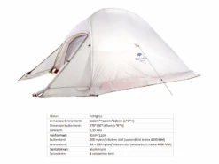 Naturehike Cloud Up 2 Upgraded 4-Jahreszeiten Zelt -Thule Verkaufsgeschäft 77510fd56256c830