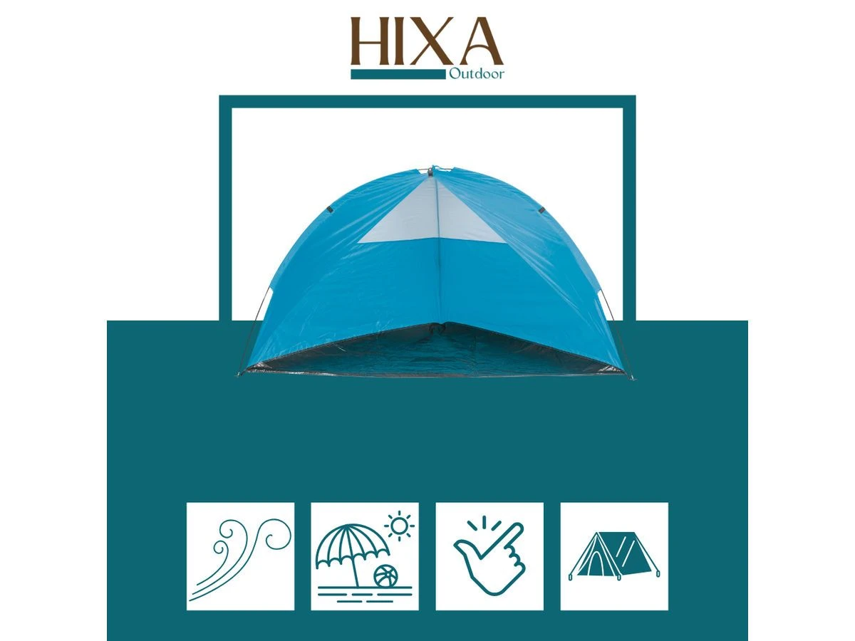 HIXA Strandzelt Mit Windschutz - Blue 7 HIXA Strandzelt Mit Windschutz - Blue – Bild 5