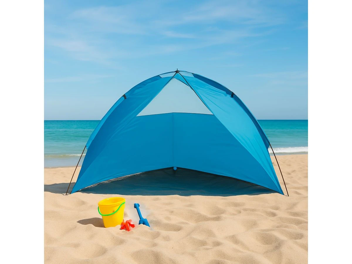 HIXA Strandzelt Mit Windschutz - Blue 4 HIXA Strandzelt Mit Windschutz - Blue – Bild 2