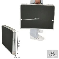 AMANKA 90x60 Anthrazit Alu Campingtisch Mit 2 Hockern -Thule Verkaufsgeschäft 7f27f8f5c3d48ce5