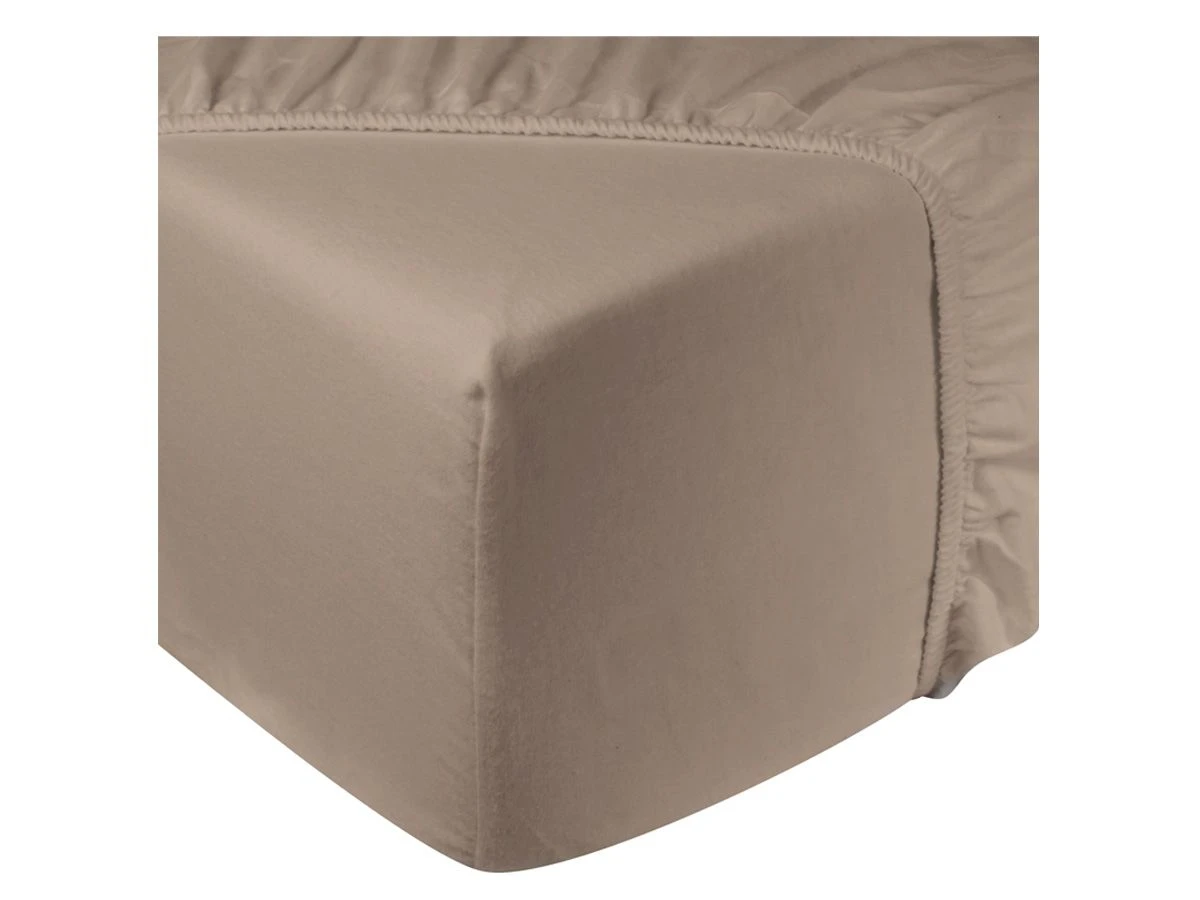 DoubleDry Flanel 90x200 Cm Spannbettlaken - Beige 3 DoubleDry Flanel 90x200 Cm Spannbettlaken - Beige