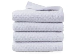 DoubleDry Popcorn 50 X 100 Cm 4er-Set Handtüchern - Weiß