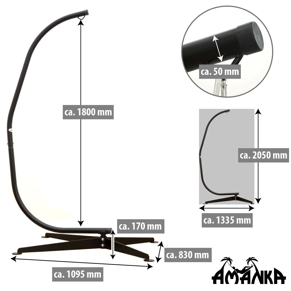 AMANKA 205 Cm Hängestuhlgestell 8 AMANKA 205 Cm Hängestuhlgestell – Bild 6