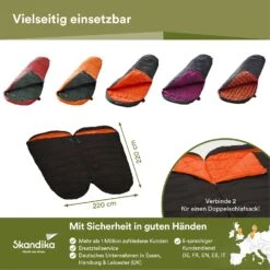 Skandika Vegas XXL Schwarze Mumienschlafsack -Thule Verkaufsgeschäft d424cdd49443ba00