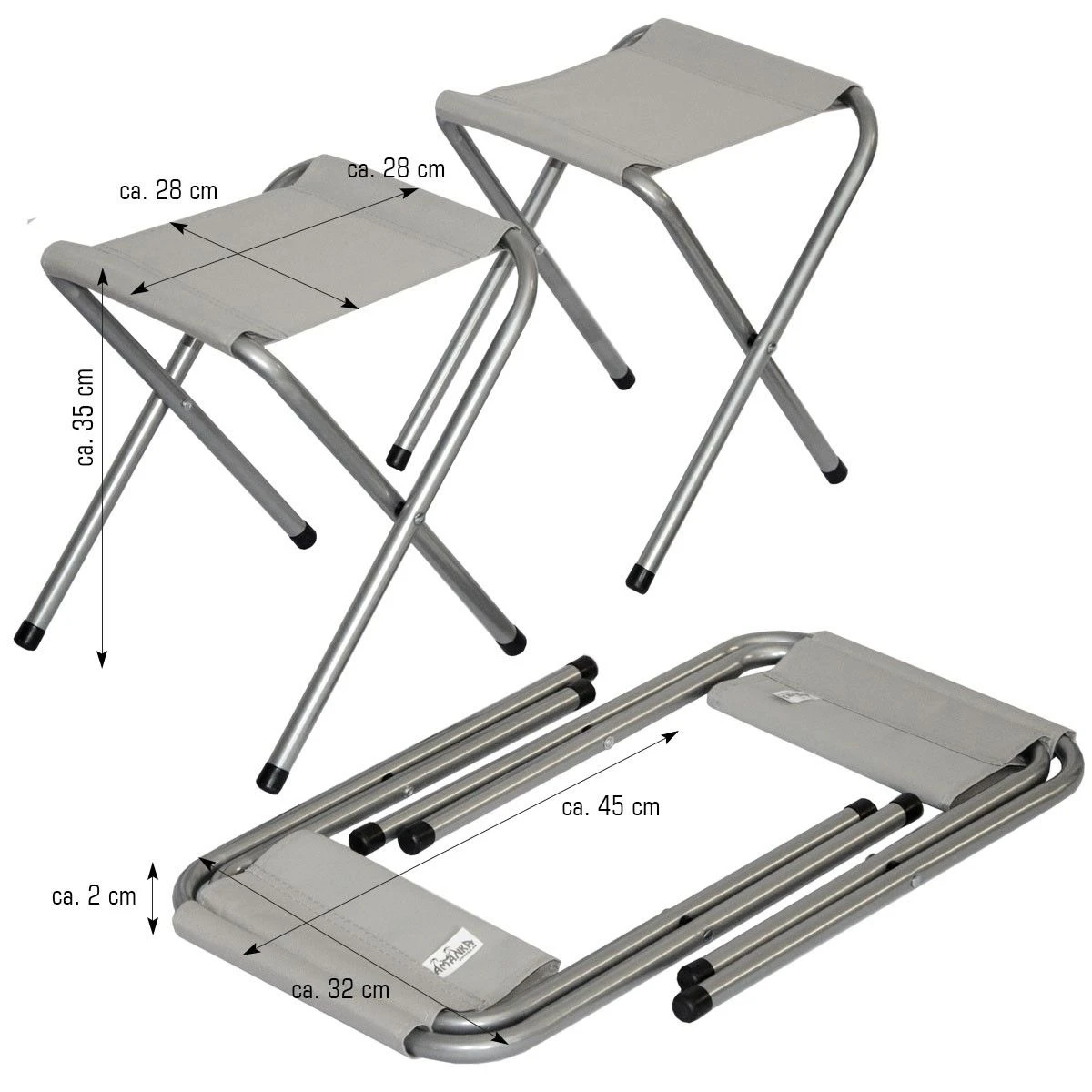 AMANKA 120x60 Bambus-Optik Campingtisch Mit 4 Hockern 6 AMANKA 120x60 Bambus-Optik Campingtisch Mit 4 Hockern – Bild 4
