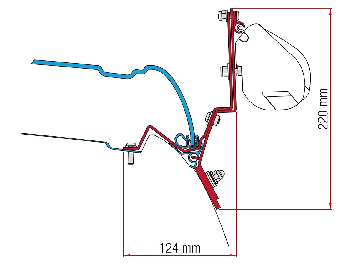 Fiamma F45/F43/F35 Adapter V Class Marco Polo 4 Fiamma F45/F43/F35 Adapter V Class Marco Polo – Bild 2