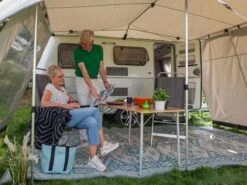 Campooz Travelling Seitenwand Mit Fenster - Grau -Thule Verkaufsgeschäft obelink travelling luifel grijs 3 ecommerce 3 1